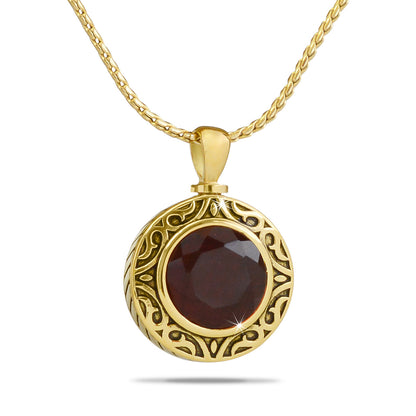 July Light Red Gold Steel Keepsake
